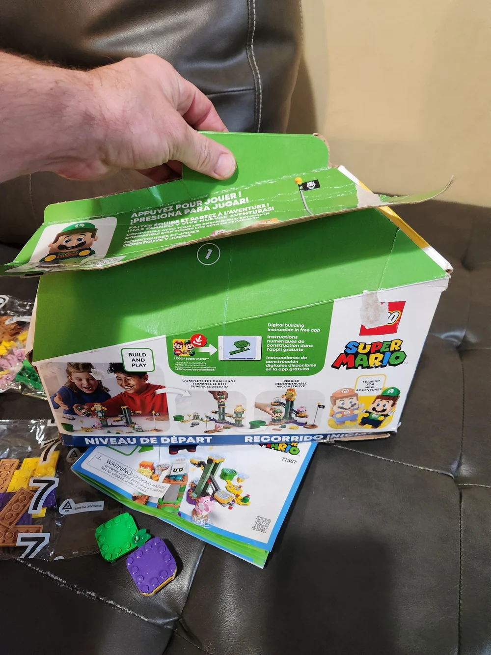 LEGO Super Mario Luigi Starter Course - Green Playset Missing Bag #1 Luigi